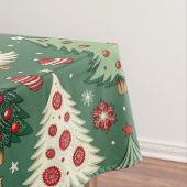 Classic Green Christmas Tree Pattern Holiday Tischdecke (Beispiel)