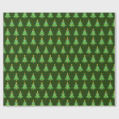 Classic Green Christmas Tree Winter Holiday Gift Geschenkpapier (Flach)