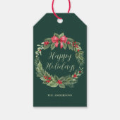 Classic Green Christmas Wreath Geschenkanhänger (Vorderseite)
