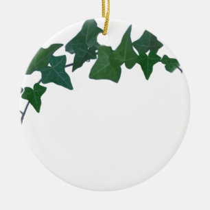 Classic Green English Ivy Keramik Ornament