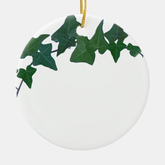 Classic Green English Ivy Keramik Ornament (Vorne)