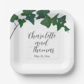 Classic Green English Ivy Pappteller (Vorderseite)