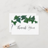 Classic Green English Ivy vielen Dank Karte (Vorderseite/Rückseite Beispiel)