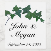 Classic Green English Ivy Weinetikett (Einzelnes Label)