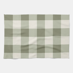 Classic Green Farmhouse Gingham Style Geschirrtuch