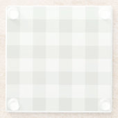Classic Green Farmhouse Gingham Style Glasuntersetzer (Rückseite)