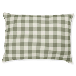 Classic Green Farmhouse Gingham Style Haustierbett