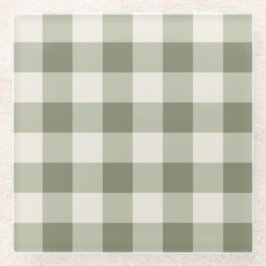 Classic Green Farmhouse Gingham Style Napkins Glasuntersetzer