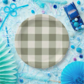 Classic Green Farmhouse Gingham Style Napkins Pappteller (Party)