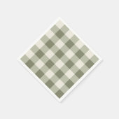 Classic Green Farmhouse Gingham Style Napkins Serviette (Ecke)