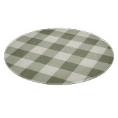 Classic Green Farmhouse Gingham Style Schneidebrett (Ecke)