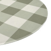 Classic Green Farmhouse Gingham Style Schneidebrett (Ecke)