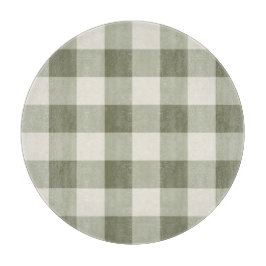 Classic Green Farmhouse Gingham Style Schneidebrett