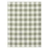 Classic Green Farmhouse Gingham Style Tischdecke (Vorderseite)