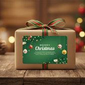 Classic Green Frory Christmas Rechteckiger Aufkleber