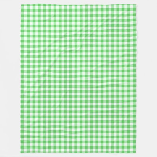 Classic Green Gingham Checkered Kariert Pattern Fleecedecke (Vorderseite)