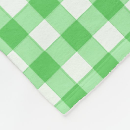 Classic Green Gingham Checkered Kariert Pattern Fleecedecke (Ecke)