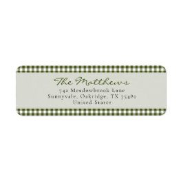 Classic Green Gingham Christmas Family Return