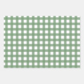 Classic Green Gingham Geschenkpapier Set (Vorderseite)