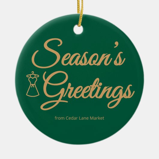 Classic Green & Gold Logo Ornament (Vorne)