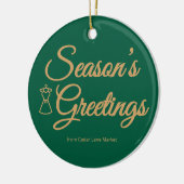 Classic Green & Gold Logo Ornament (Links)