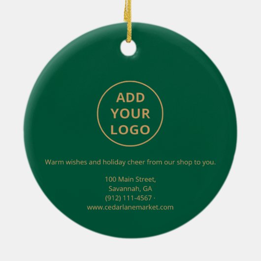Classic Green & Gold Logo Ornament (Hinten)