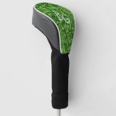 Classic Green Golf Grass Mit Monogramm Custom Headcover (angewinkelt)