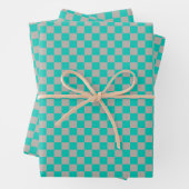 Classic Green, Grau Kariert Geschenkpapier Set (Beispiel)