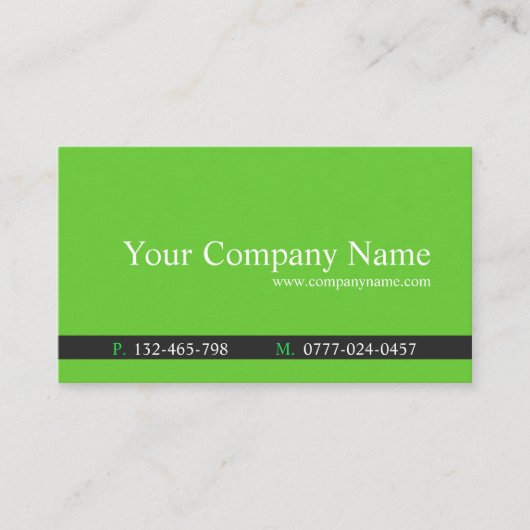 Classic Green & Gray Beruflich - Visitenkarte (Vorderseite)
