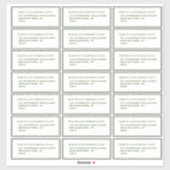 Classic Green Guest Mailing Labels 21 pro Blatt (Blatt)