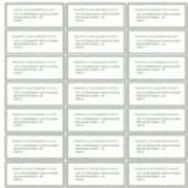 Classic Green Guest Mailing Labels 21 pro Blatt (Vorderseite)