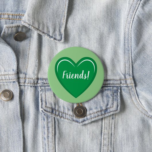 Classic Green Heart Design mit Friends Text Button (Beispiel)