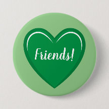 Classic Green Heart Design mit Friends Text