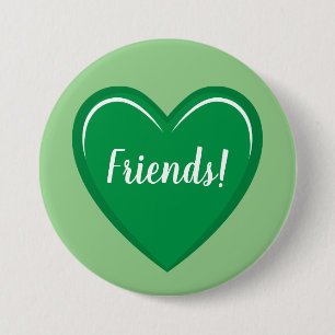Classic Green Heart Design mit Friends Text Button