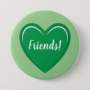 Classic Green Heart Design mit Friends Text Button