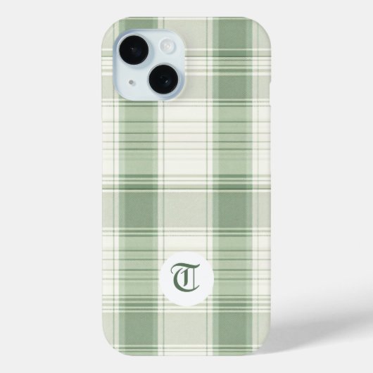 Classic Green Kariert Customizable Phone Case (Rückseite)