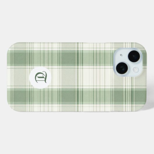 Classic Green Kariert Customizable Phone Case (Rückseite (Horizontal))