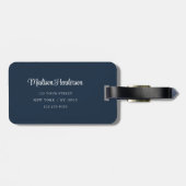 Classic Green Kariert Monogram Gepäckanhänger (Rückseite horizontal)