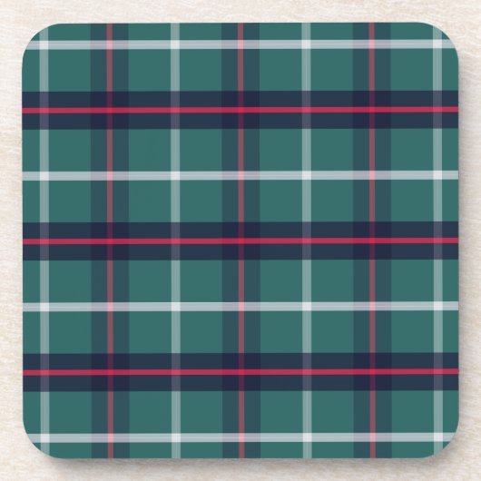 Classic Green Kariert Untersetzer (Vorderseite)