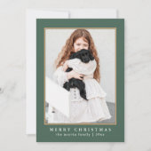 Classic Green Karo Frohe Weihnachten Foto (Vorderseite)