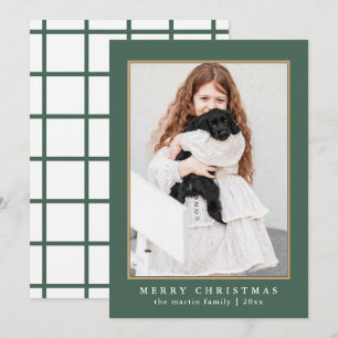 Classic Green Karo Frohe Weihnachten Foto