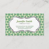 Classic Green Lucky Clover Einfaches Elegantes Kle Visitenkarte (Vorderseite)