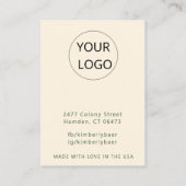 Classic Green Merry Christmas Earring Display Visitenkarte (Rückseite)