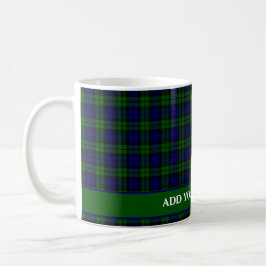 Classic Green & Navy Blackwatch Tartan Kariert Kaffeetasse