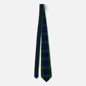 Classic Green & Navy Blackwatch Tartan Kariert Krawatte (Rückseite)