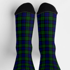 Classic Green & Navy Blackwatch Tartan Kariert Socken