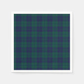 Classic Green Navy Tartan Plaid Pattern Serviette (Vorderseite)