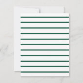 Classic Green Personalisiert Monogram Initials Mitteilungskarte (Rückseite)