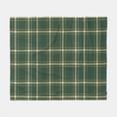 Classic Green Plaid Christmas Fleecedecke (Vorderseite (Horizontal))