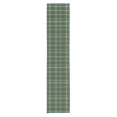 Classic Green Plaid Christmas Kurzer Tischläufer (Vorderseite)
